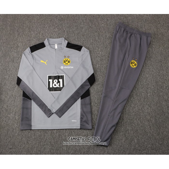 Chandal de Sudadera del Borussia Dortmund 2021/2022 Gris